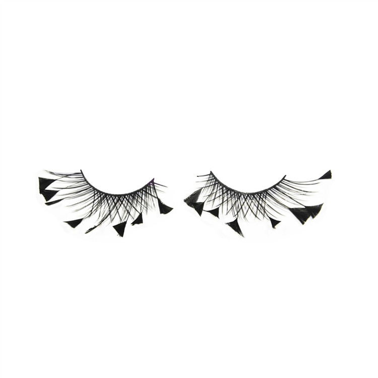 Best brand unique glitter feather eyelashes Y-18